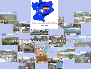 Une idée bonne à prendre : l'opération "Cartes postales" de l'Union régionale Rhône-Alpes (pour échanges entre écoles d'Europe)