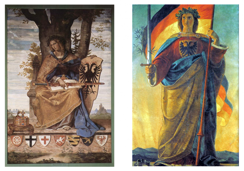 Deux manières différentes de voir Germania (Philipp Veit / 1793-1877)