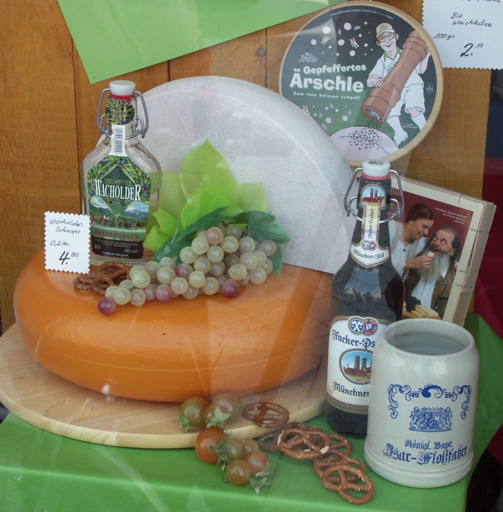 Inconnu en France : l'association bière + alcool blanc (ici avec du fromage