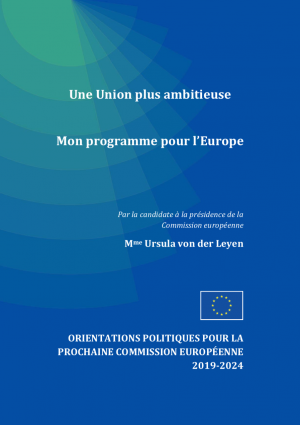 … à propos des nouvelles orientations politiques de la Commission européenne pour 2019-2024