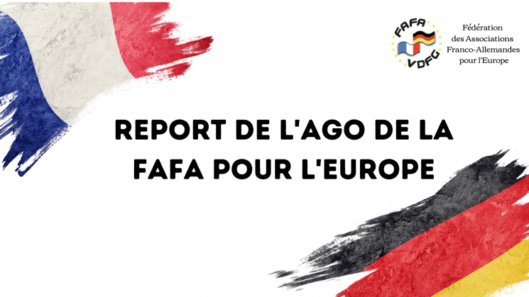 Report de l&rsquo;AGO FAFA à l&rsquo;Europe au congrès de Dortmund -vendredi 21 octobre 2022