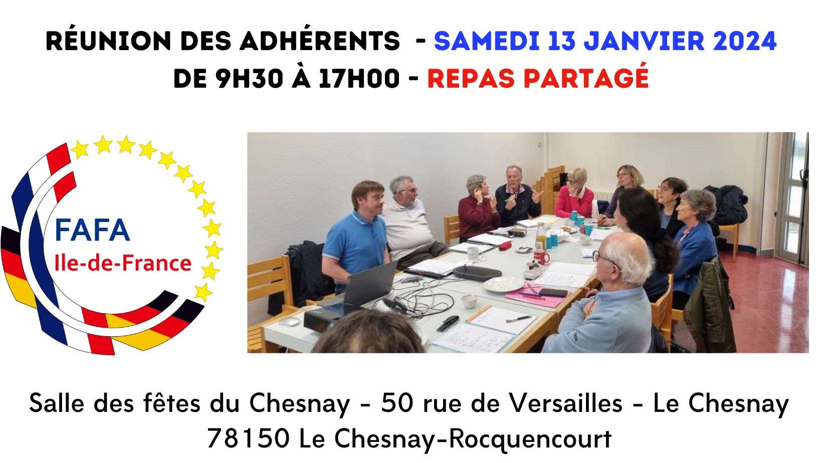 Réunion des bénévoles samedi 7 octobre 2023 de 9h30 à 12h30 (Facebook Cover)
